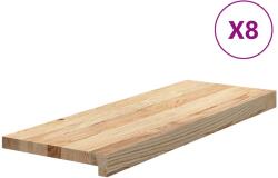 vidaXL Lépcsőfokok 8 db Kezeletlen tömör tölgy 70x25x2 cm 3282905 (3282905)