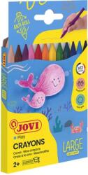 JOVI Creioane cerate hexagonale cu prindere usoara, 12 buc/set, culori asortate, Jovi JOVI912