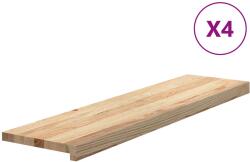 vidaXL 4 db tömör tölgyfa lépcsőfokok kezeletlen 100x25x2 cm 3282896 (3282896)