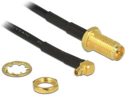 Delock 88936 koax kábel RG-174 0, 32 M RP-SMA MMCX Fekete (88936)