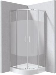 Deante Funkia Evo cabină cu cădiță 80x80 cm semicircular crom luciu/sticlă cu model KYPZ0E88P (KYPZ0E88P)