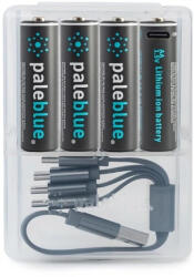 Paleblue PB-AA-C 4xAA akkumulátor + töltőkábel (PB-AA-C)