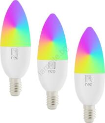 Immax 07808C - Комплект 3 бр. димируеми LED RGB+CCT крушки E14/4, 8W/230V (IM1544)