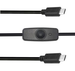  Cablu de incarcare USB type C cu switch ON/OFF T-T 1m Negru, kupaasw3 (KUPAASW3)