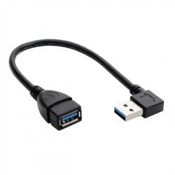  Cablu prelungitor USB 3.2-A T-M unghi/drept 0.2m Negru, kur31-46 (KUR31-46)