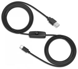  Cablu de incarcare USB-A la USB type C cu switch ON/OFF T-T 1m Negru, kupaasw2 (KUPAASW2)