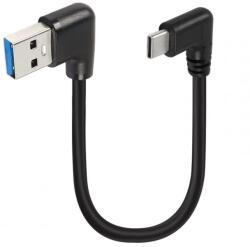  Cablu USB 3.2-A la USB type C T-T unghi/unghi 90 grade 0.2m Negru, kur31-44 (KUR31-44)
