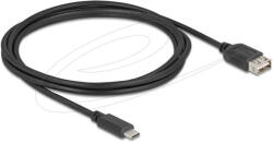 Delock USB 2.0 kábel USB Type-C apa EASY USB Type-A anya, 2 m (81537) - pepita
