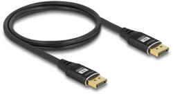 Delock DisplayPort kábel 8K 60 Hz 1 m fekete fém