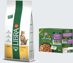  Affinity Libra 12kg Libra Adult csirke & rizs száraz macskatáp+8x85g Ultima Cat Sterilized mix II (csirke, marha, tonhal, tengeri hal) nedves macskatáp ingyen