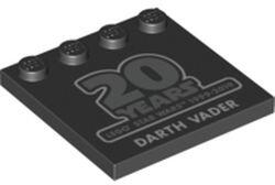 LEGO® Placă modificată 4 X 4 20 ani Dart Vader (6259761)