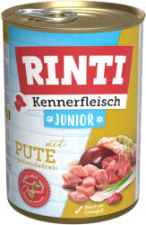 RINTI 24x400g RINTI ínyenceknek gazdaságos csomag nedves kutyatáp - Junior: pulyka
