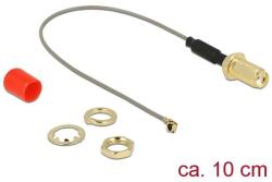 Delock Antenna kábel SMA anya válaszfali csatlakozóval ferrittekercs apa MHF I csatlakozó 1.13 10 c (89832)