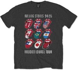 The Rolling Stones Voodoo Lounge Tongues Charcoal Grey XL Ing (RSTEE17MC04)