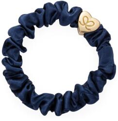 By Eloise London Gold Heart Silk Scrunchie színes Navy Blue