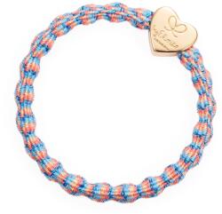 By Eloise London Metallic Gold Heart Hajgumi nőknek színes Coral Reef