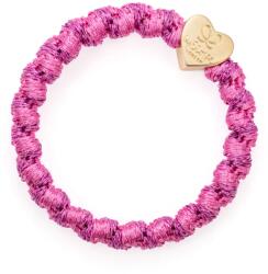 By Eloise London Woven Gold Heart Hajgumi nőknek színes Bubblegum Pink