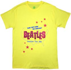 The Beatles American Tour '64 (Back Print) Yellow L Ing (BEATTEE647MY03)