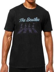 The Beatles Crossing Silhouettes (Puff Print) Black M Ing (BEATTEE439MB02)