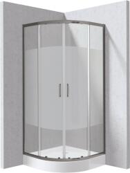 Deante Funkia Evo zuhanykabin zuhanytállal 80x80 cm félkör alakú grafit matt/üveg mintával KYPZDE88P (KYPZDE88P)