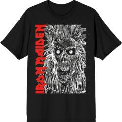 Iron Maiden Eponymous Face Red Logo Black L Ing (IMTEE196MB03)