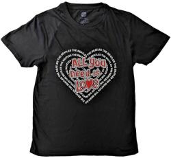 The Beatles All You Need Is Love Heart Black L Ing (BEATTEE530MB03)
