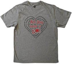 The Beatles All You Need Is Love Heart Grey XL Ing (BEATTEE530MG04)