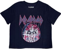Def Leppard Pyro Tour (Back Print) Navy Blue S Női Ing (DEFLCT34LN01)