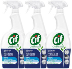 Cif Cleanboost Power&Shine fürdőszobai tisztító spray, vízkőfoltokra, szappanlerakódásra (3x750 ml) + AJÁNDÉK Cif súrolókrém