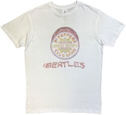 The Beatles Flowers Logo & Drum White L Ing (BEATTEE333MW03)