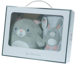 Gamberritos takaró wellsoft 80x110cm plüss játékkal szürke/kék maci 10757 - perfectlife