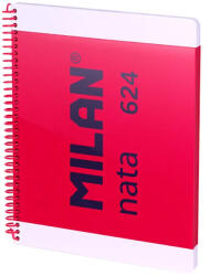 MILAN Caiet cu spirala A4, 80 file, matematica, MILAN Nata 624 roz