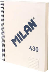MILAN Caiet cu spirala A4, 120 file, dictando, MILAN 430 bej