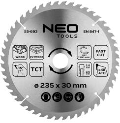 NEO TOOLS Körfűrészlap merülőfűrészhez keményfém fogakkal, 235x30mm, 48 fog (55-693)