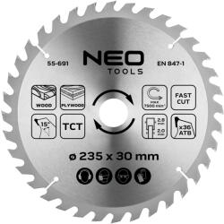 NEO TOOLS Körfűrészlap merülőfűrészhez keményfém fogakkal, 235x30mm, 36 fog (55-691) - szerszamparadicsom