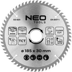 NEO TOOLS Körfűrészlap keményfém fogakkal, 185x30mm, 60 fog (55-601)