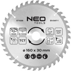 NEO TOOLS Körfűrészlap keményfém fogakkal, 160x30mm, 18 fog (57-656)