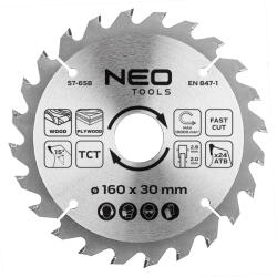 NEO TOOLS Körfűrészlap keményfém fogakkal, 160x30mm, 24 fog (57-658)