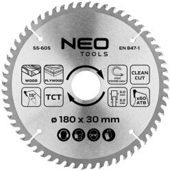 NEO TOOLS Körfűrészlap keményfém fogakkal, 180x30mm, 60 fog (55-605) - szerszamparadicsom
