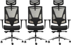 Mercury 3PACK Ergonomikus irodai szék OAMA ERGO fekete (3 db)