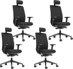 Mercury 4PACK OPTIMA ergonomikus irodai szék fekete (4 db)