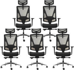 Mercury 5PACK OAMA ERGO ergonómikus irodai szék, fekete (5 db)