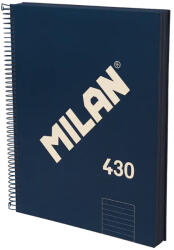 MILAN Caiet cu spirala A4, 120 file, dictando, MILAN 430 albastru