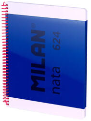 MILAN Caiet cu spirala A4, 80 file, dictando, MILAN Nata 624 albastru