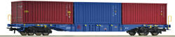 Roco 6600145 Konténerszállító kocsi, Sgns, 3 x 20' konténerrel, CD Cargo VI (9005033070908)