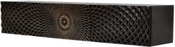Invicta Comoda TV ILLUSION 160 cm 3D suspendata din lemn de mango, negru-auriu (48410)