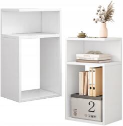 Rebiko Éjjeliszekrény Loft Dohányzóasztal Fehér Hálószoba Nappali Modern 50 CM (SZAFKA NOCNA STOLIK BIAŁA)