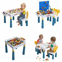  Asztal Asztallap Lego Típusú Építőkockák Kirakásához, Építőkocka Tárolókkal (MEBLE NA KLOCKI ZŁOŻONE ZESTAWY)