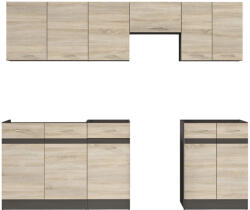 Black Red White Junona Line JUNONA_MODUL_WER_2/230_BBL konyha sonoma/ wenge