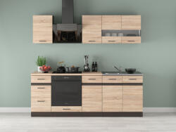 Black Red White Junona Line JUNONA_2/220_ZBL konyha sonoma/ wenge
